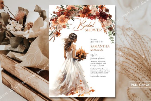 Autumnal Elegance: Styling the Terracotta Floral Wedding Gown Palette
