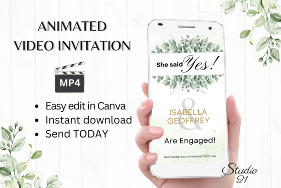 Classic Engagement Announcement W1406B: A Timeless Design Choice