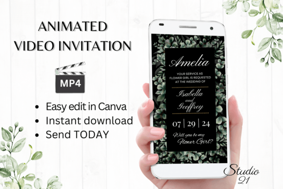 Classic Flower Girl Proposal W3401FG: A Digital Invitation Solution
