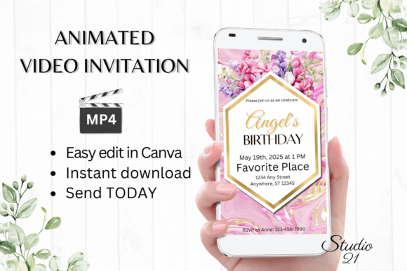 Effortless Elegance: Planning a Birthday with Digital Watercolor Invitations