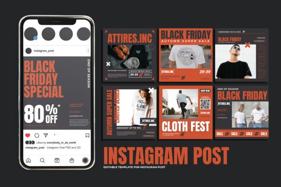 Elevate Your Brand: Stunning Black Friday Instagram Post Templates