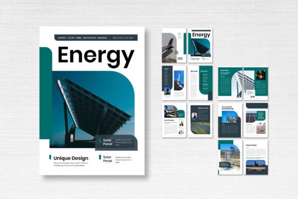 Magazine Template – Energy Theme: A Professional Layout for Modern Publications