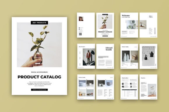 Modern Catalog Room Accessories Product Design Template