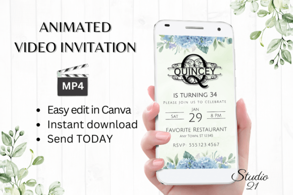 Smartphone Invite (Monogram Letter Q): A Modern Digital Solution