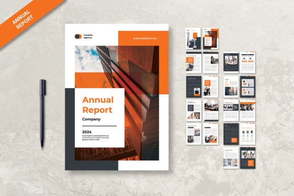 Vibrant Clarity: The Annual Report Creative Orange Theme