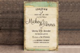 Vintage Journey Wedding Invitation: A Map to Your Love Story